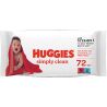 Huggies Simply Clean, 72 шт., Салфетки влажные для детей, с витамином Е, без клапана