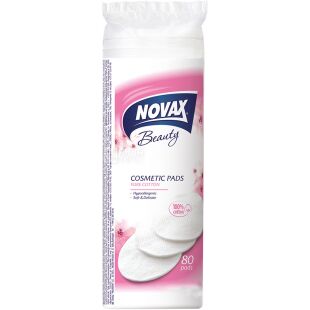 Novax, 80 шт., Ватні диски, косметичні