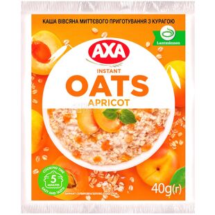 АХА, 40 г, Вівсяна каша швидкого приготування, з курагою