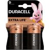 Duracell D, 2 шт., 1.5 V, Батарейки лужні LR20