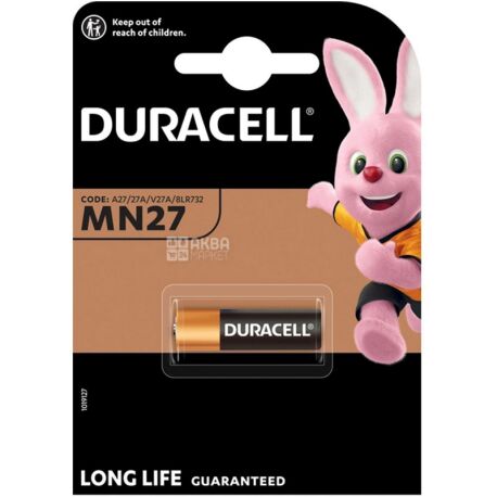 Duracell,1 шт., 12V, Батарейка щелочная, MN27