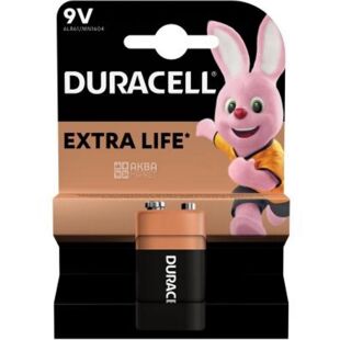 Duracell Крона, 1 шт., 9V, Батарейка лужна, 6LR61