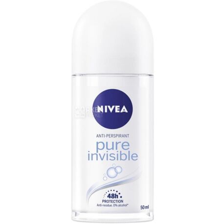 Nivea, 50 ml, deodorant antiperspirant ball, Invisible protection