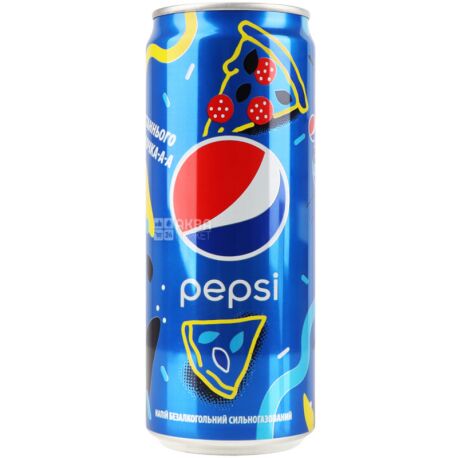Pepsi-Cola, 0,33 л, Напиток газированный Пепси, ж/б