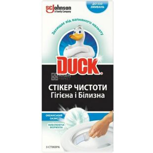 Duck, 3 шт. х 10 г, Стікери чистоти, Океанський оазис