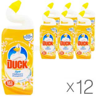 Duck, 500 мл, Упаковка 12 шт., Засіб для чищення унітазу, Цитрусовий