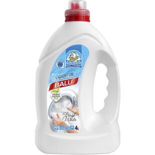 Balu Fresh white, 4 л, Гель для стирки белой одежды, Балу