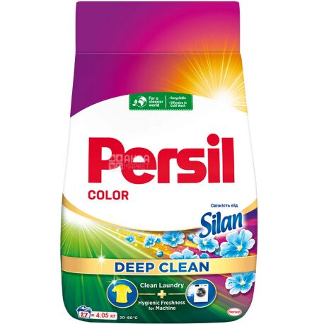 Persil Color, 4,05 кг, Пральний порошок для кольорових речей, свіжість від Силан