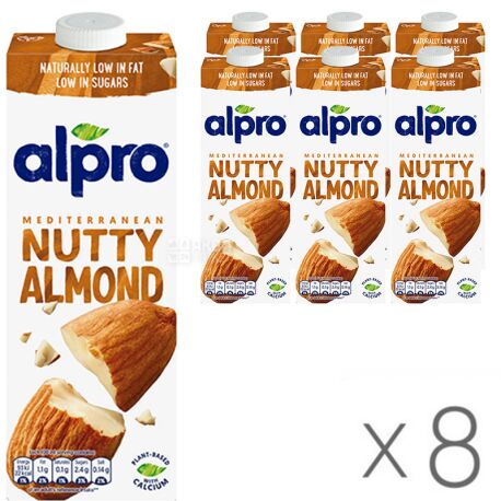 Alpro Almond, Packing 8 pcs. on 1 l, Drink almond (almond milk)