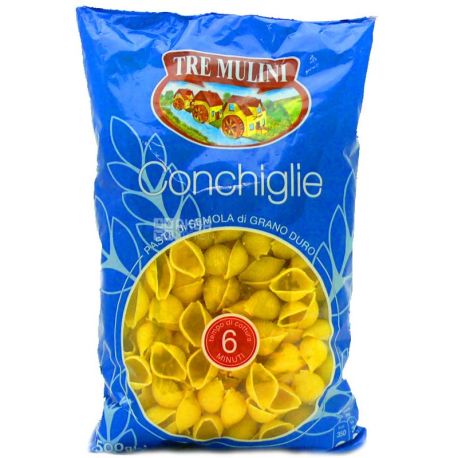 Tre Mulini Conchiglie, 500 г, Макарони Тре Муліні Кончіглі