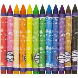 Школярик Crayons Unicorn, Олівці кольорові воскові, 12 кольорів, з 3-х років