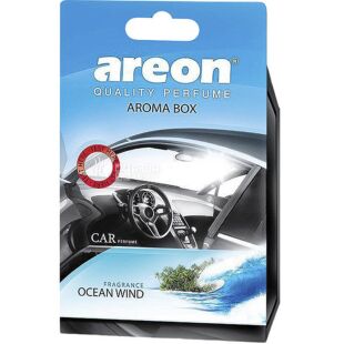 Areon Aroma Box, 70 г, Освіжувач повітря під сидіння автомобіля, Свіжість океану