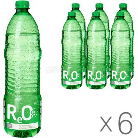 ReO, 0,95 л, Упаковка 6 шт., РЕО, Вода слабогазированная для улучшения обмена веществ, ПЭТ