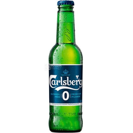 Carlsberg, 0,45 л, Карлсберг, Пиво безалкогольное фильтрованное, стекло