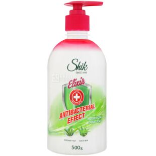 Шик Elixir, 500 мл, Мыло жидкое антибактериальное, Зеленый чай и Алоэ вера