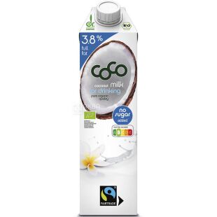 Dr. Antonio Martins, 1 l, Coconut drink for drinking, organic, sugar-free, 3.8%