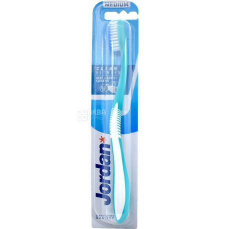 Jordan, Deep Clean Between, Medium hard toothbrush, for sensitive teeth, assorted