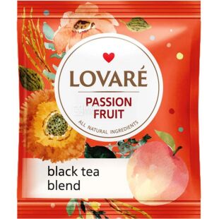 Lovare Passion Fruit, 50 шт. х 2 г, Чай чорний, Пристрасний фрукт