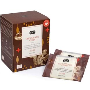 P&T Chocolate Cure №725, 15 шт. х 3 г, Смесь какао-бобов и чая пуэр, Шоколадное лекарство, органический