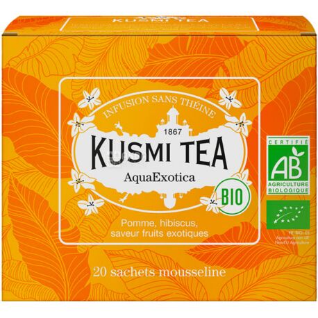 Kusmi Tea, AquaExotica, 20 ш. х 2г, Чай фруктово-цветочный, АкваЭкзотика