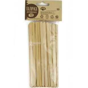 Ecowood, Мішалка дерев'яна преміум, 14 см, 100 шт.