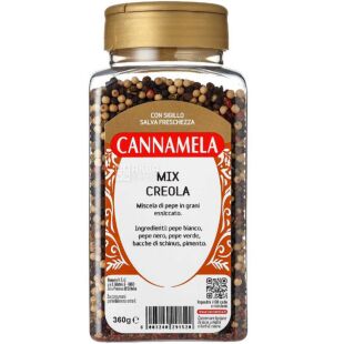 Cannamela Mix Creola, 360 г, Смесь 5 видов перца горошком, Креольская, ПЭТ