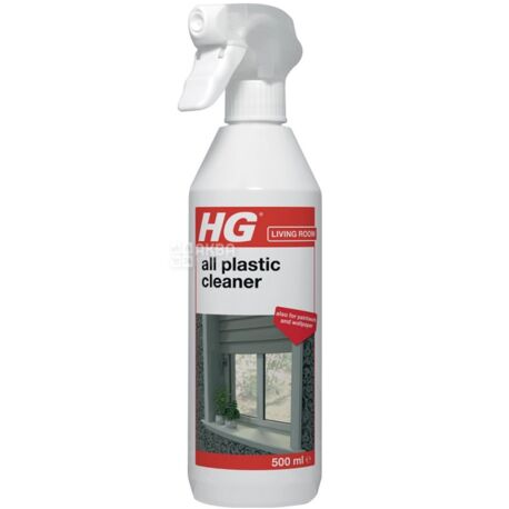 HG, 500 мл, Средство для очистки пластика, обоев и крашенных стен 