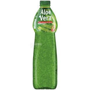 McCarter Aloe Vera, 1,5 л, Напиток негазированный с кусочками Алоэ МкКартер, без сахара, ПЭТ