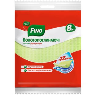 Fino, 8 шт., Влагопоглощающие салфетки Фино, 175 х 250 мм, в ассортименте