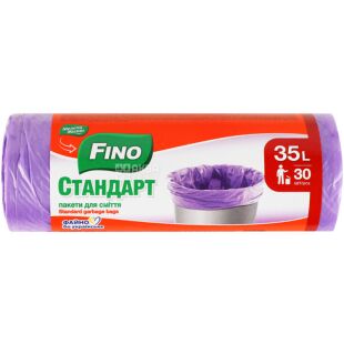 Fino, Стандарт, 30 шт.,  Пакеты для мусора, 35 л 