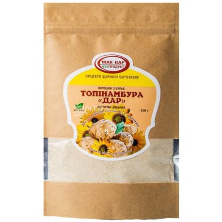 Мак-Вар Экопродукт, 150 г, порошок из клубней топинамбура, диетическая добавка, Дар