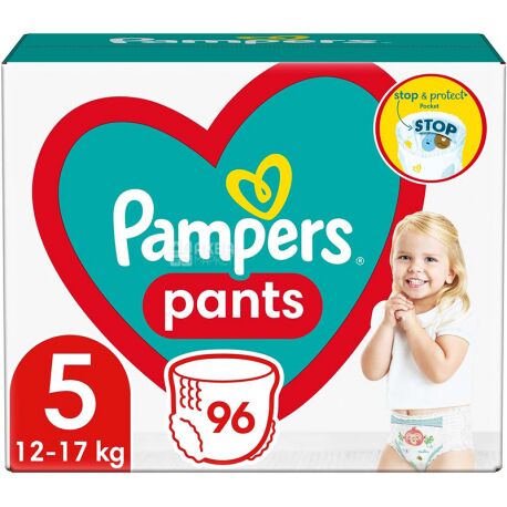 Pampers Pants Junior 5, 96 pcs., 12-17 kg, Pant diapers