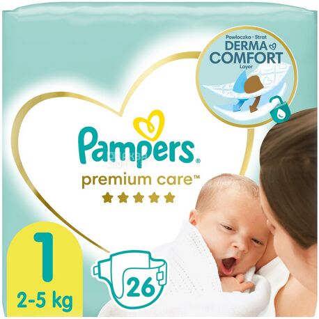 Pampers Premium Micro 1, 26 Diapers buy Diapers in Kyiv