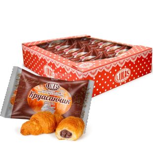 Lukas, 1.44 кг, Лукас, Круасани з какао-кремовою начинкою, в індивідуальній упаковці