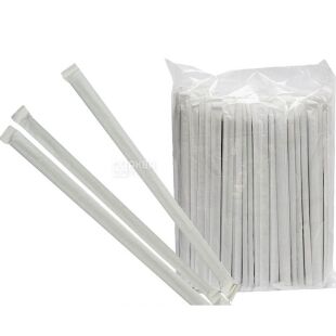 Трубочки коктейльные с гофрой, 200 шт, 21 см, в индивидуальной упаковке, цветные, пластиковые