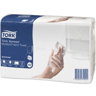 Tork Xpress, 190 листов, Полотенца бумажные Торк, 2-х слойные, Z-сложения, белые, 234х213 см