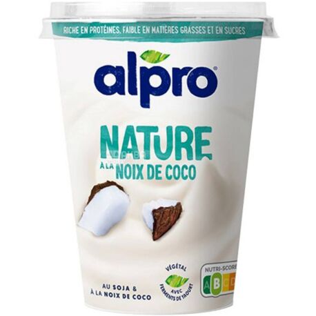 Alpro, Coconut, 400 г, Алпро, Соєвий йогурт з кокосом, 3%