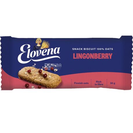 Nordic, 30 g, Oat biscuit with lingonberries