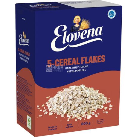 Nordic, 0.6 kg, flakes, 5 types of cereals from whole grains