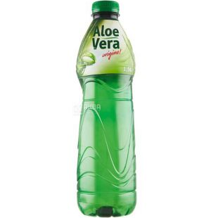 McCarter Aloe Vera, 1,5 л, Напиток негазированный с кусочками Алоэ МкКартер, без сахара, ПЭТ
