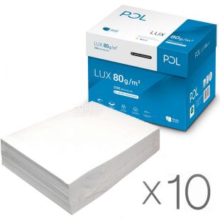 POL, Упаковка 10 шт. х 500 листов, Бумага А5 белая, класс В+, 80 г/м2