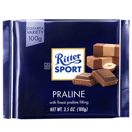 Ritter Sport, 100 г, молочный шоколад, Пралине