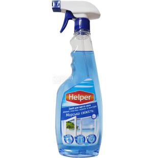 Helper, Морська свіжість, 500 мл, Засіб для миття скла