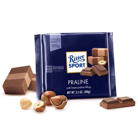 Ritter Sport, 100 г, молочный шоколад, Пралине