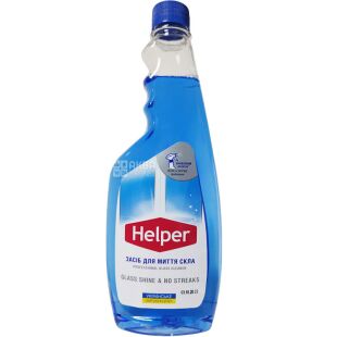 Helper, Морська свіжість, 500 мл, Засіб для миття скла, запаска