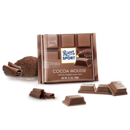 Ritter Sport, 100 г, молочный шоколад, Какао-мусс