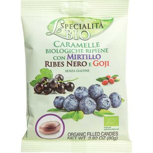 Le Specialitа Bio, 80 г, Леденцы органические с голубиной, черной смородиной и ягодами годжи, Ле Специальита Био