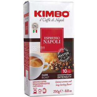 Kimbo Espresso Napoletano, 250 г, Кава Кімбо Еспрессо Наполетано, середнього обсмаження, мелена