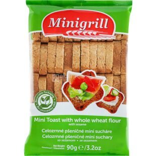Diatosta Tostagrill, 90 г, Тости пшеничні з цільного зерна, міні