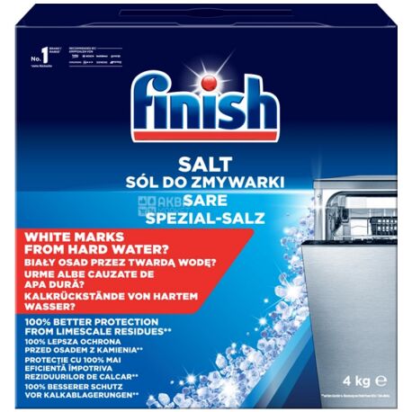 Finish, 5 Actions, 4 кг, Соль для посудомоечных машин Финиш